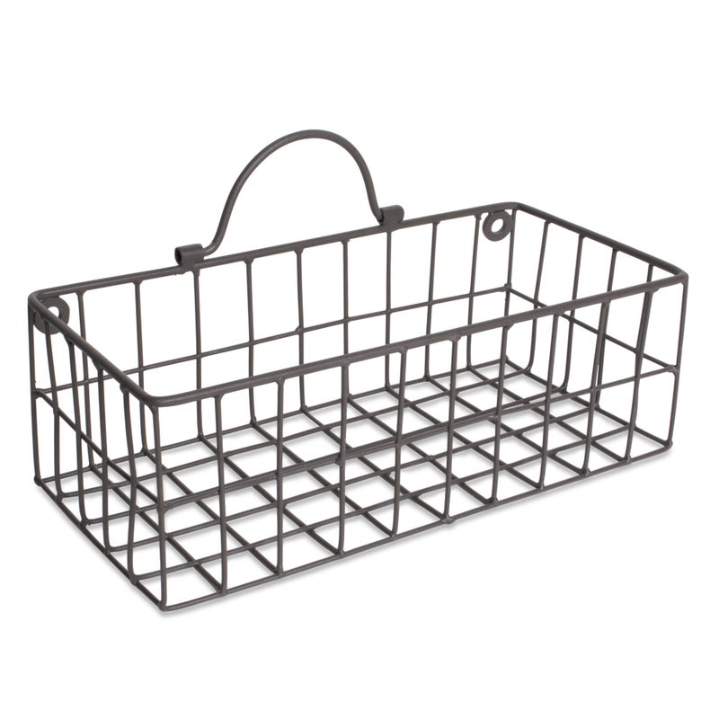 DII Farmhouse Vintage DÃ©cor, Wire Wall Basket, Assorted, Gray, 2 Piece - Image 2